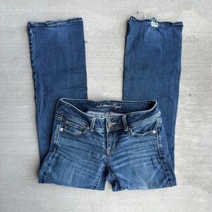 2000's Y2K American Eagle Low Rise Slim Bootcut Jeans Women's Faded Distressed